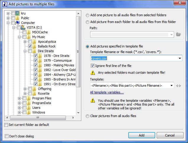 Add picture to multiple files