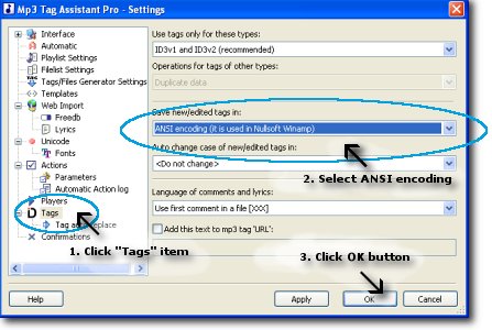 ANSI settings