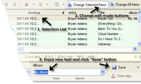 Change MP3 tag example