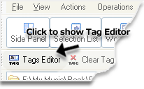 Use Tags Editor for MP3 tag editing