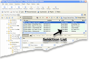 Add WMA files to Selection List